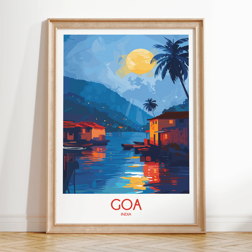 Goa Retro Travel Illustration