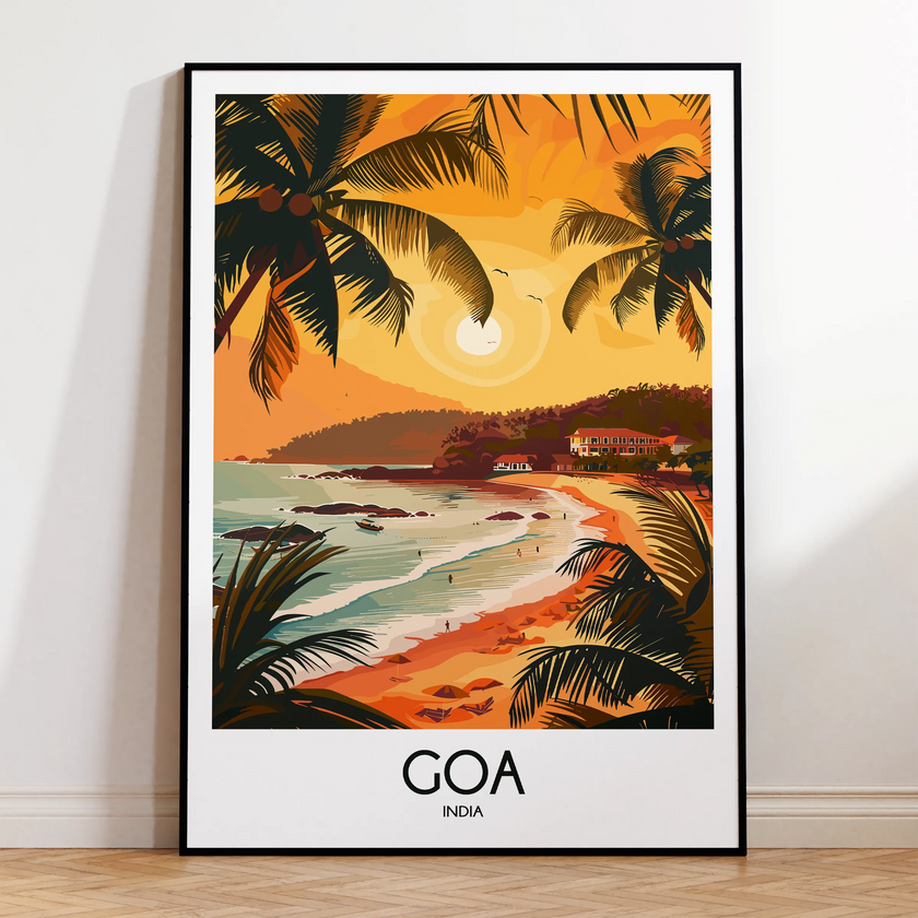Goa Retro Travel Illustration