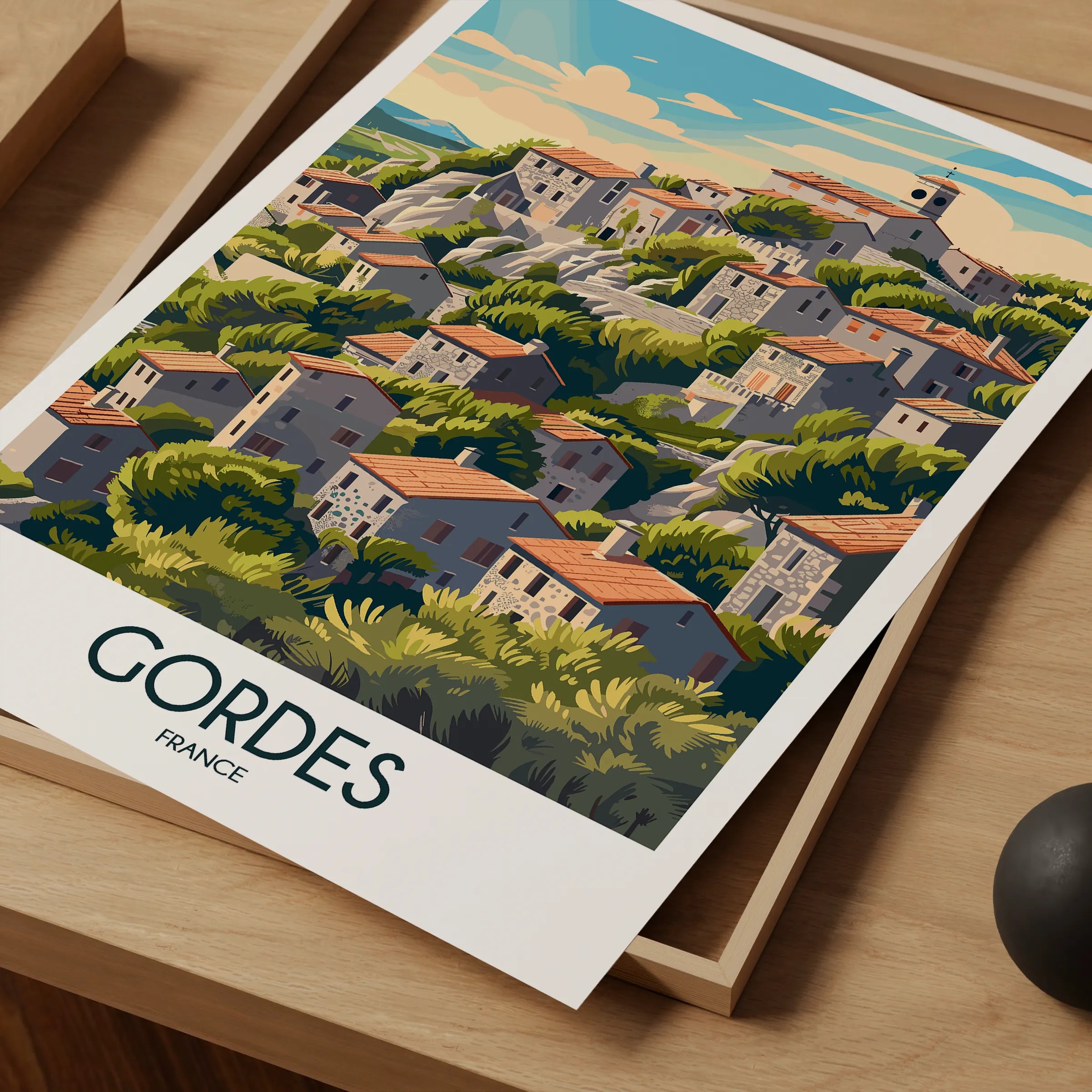 Gordes Modern Travel Poster