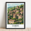 Gordes Modern Travel Poster