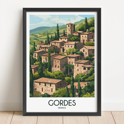 Gordes Modern Travel Poster