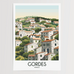 Gordes Retro Travel Illustration