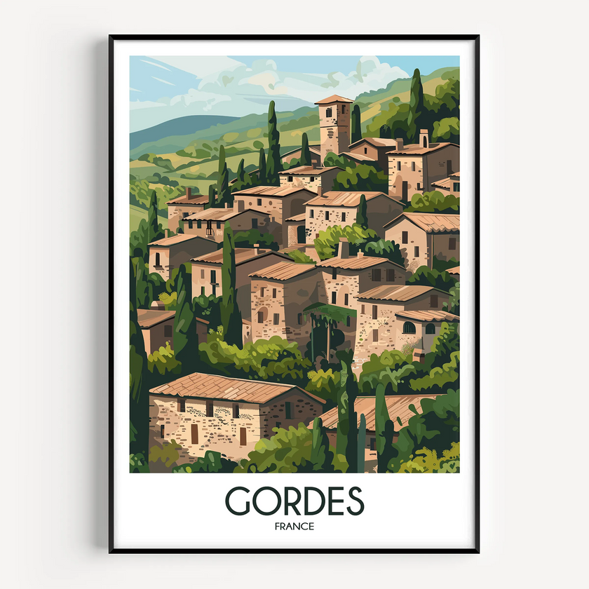 Gordes Scenic Landscape Art