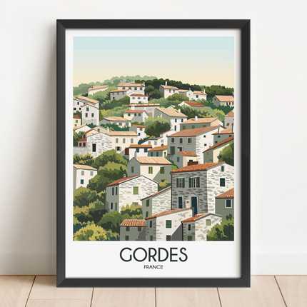 Gordes Vintage Style Print