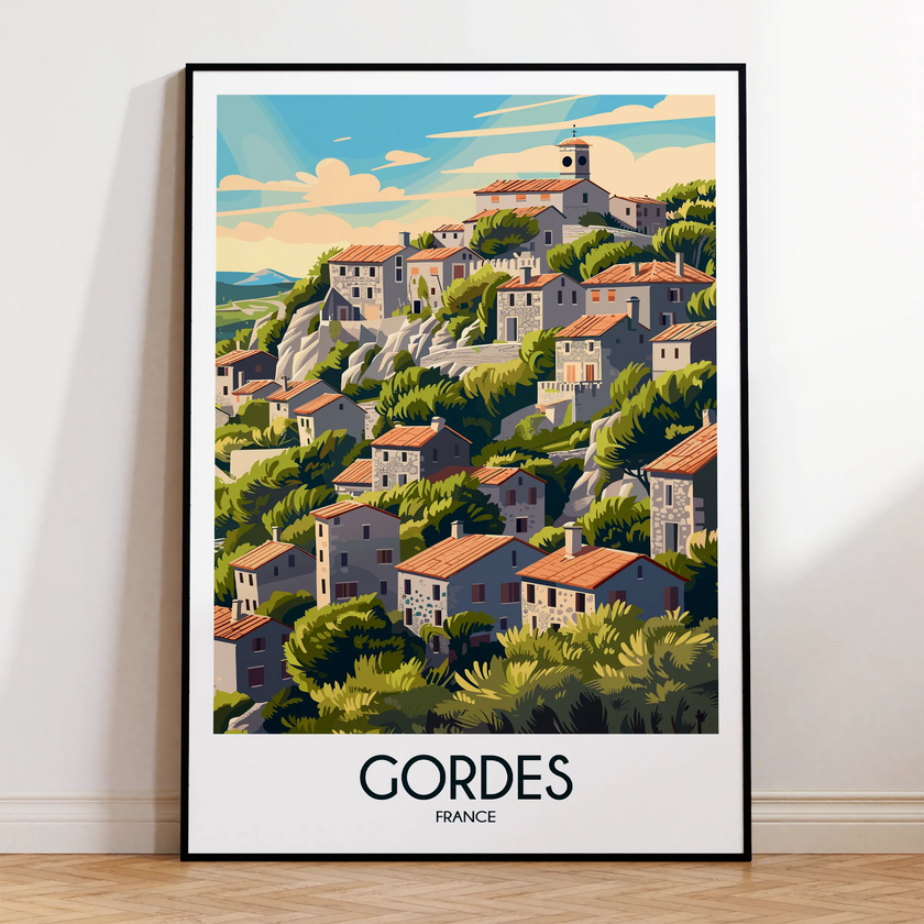 Gordes Vintage Style Print