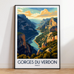 Gorges Du Verdon Modern Travel Poster
