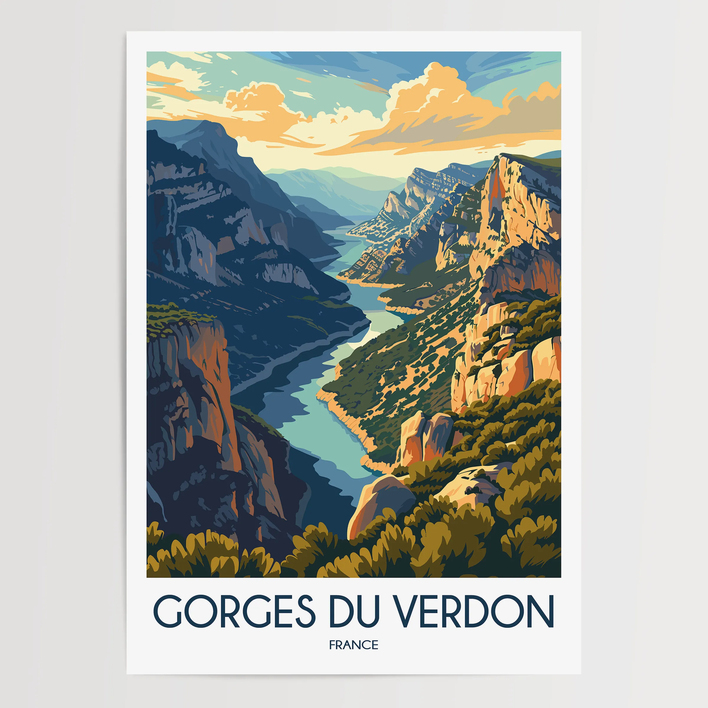 Gorges Du Verdon Scenic Landscape Art