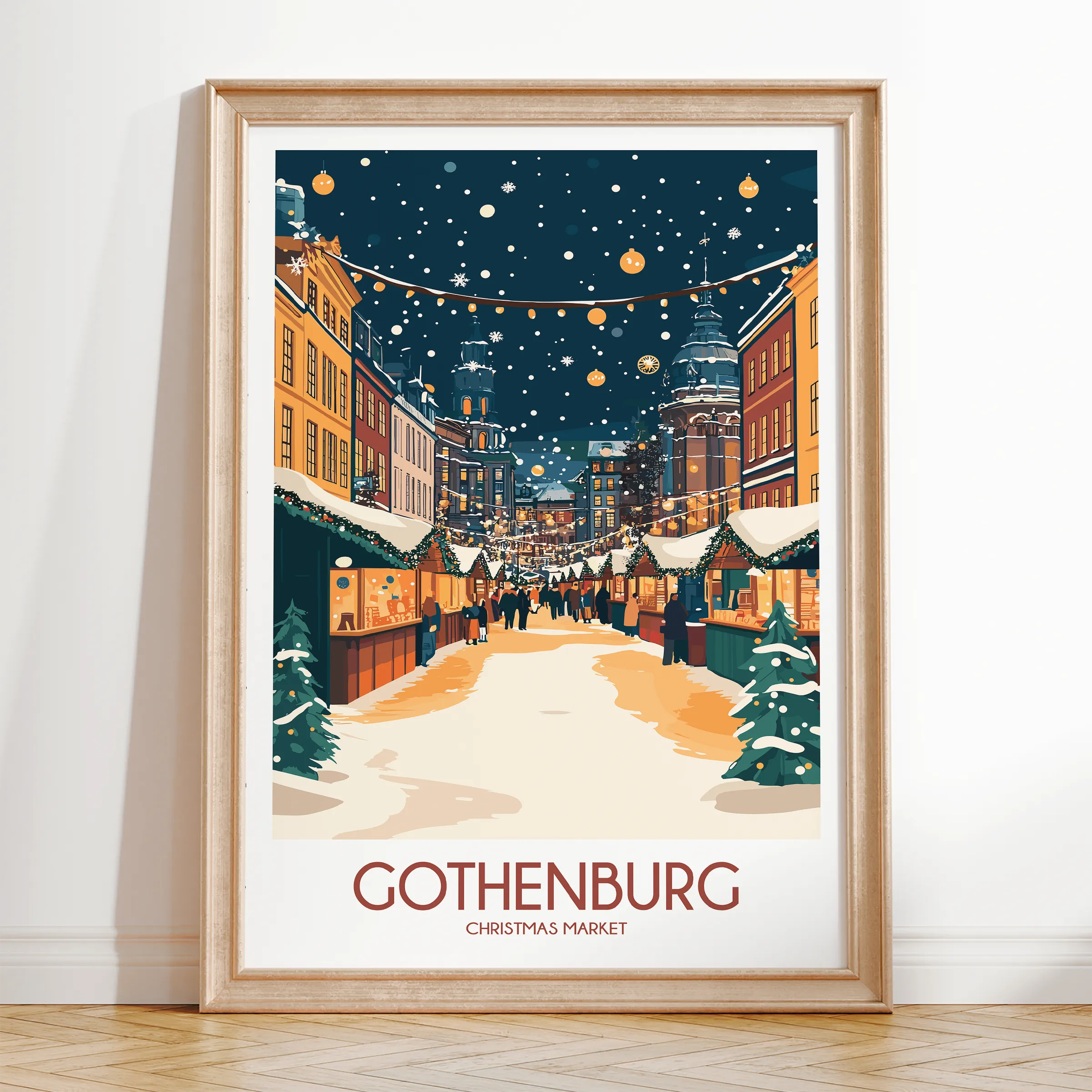 Gothenburg Retro Travel Illustration