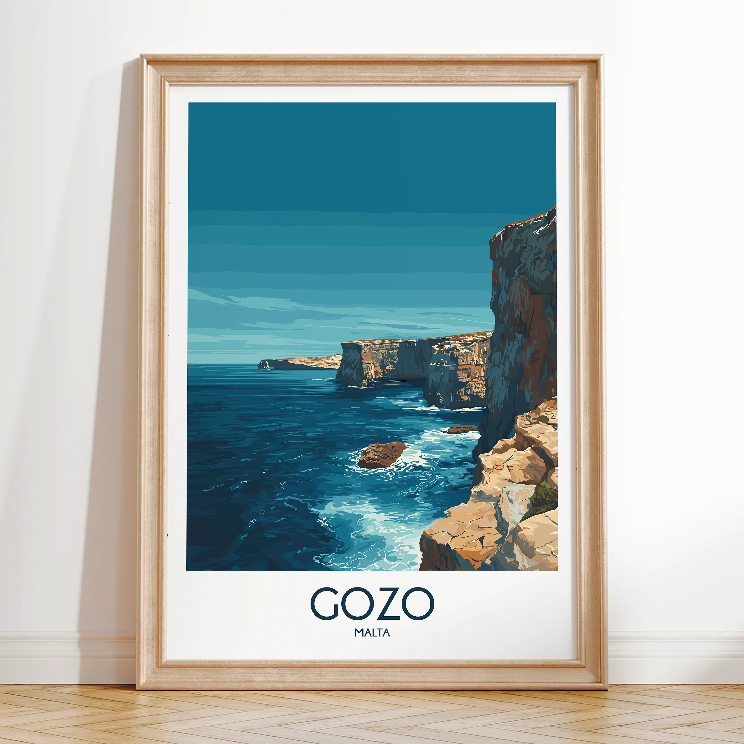 Gozo Retro Travel Illustration