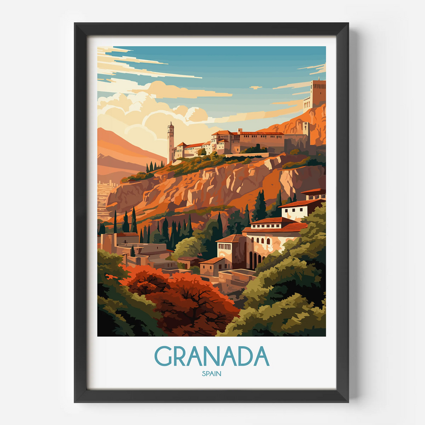 Granada Retro Travel Illustration