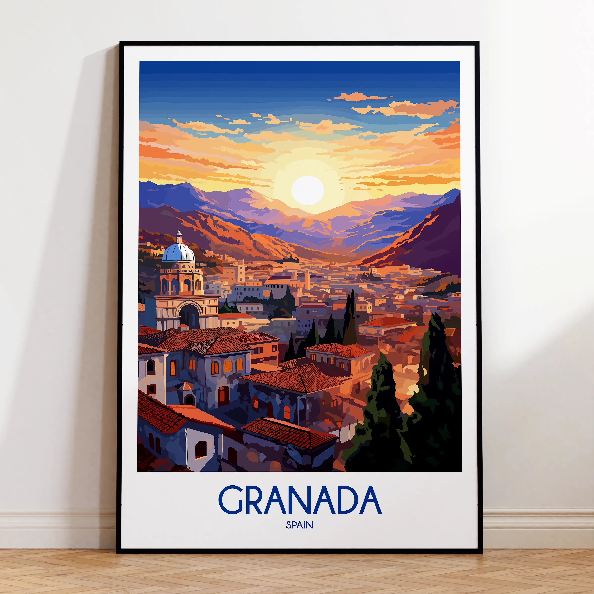 Granada Retro Travel Illustration