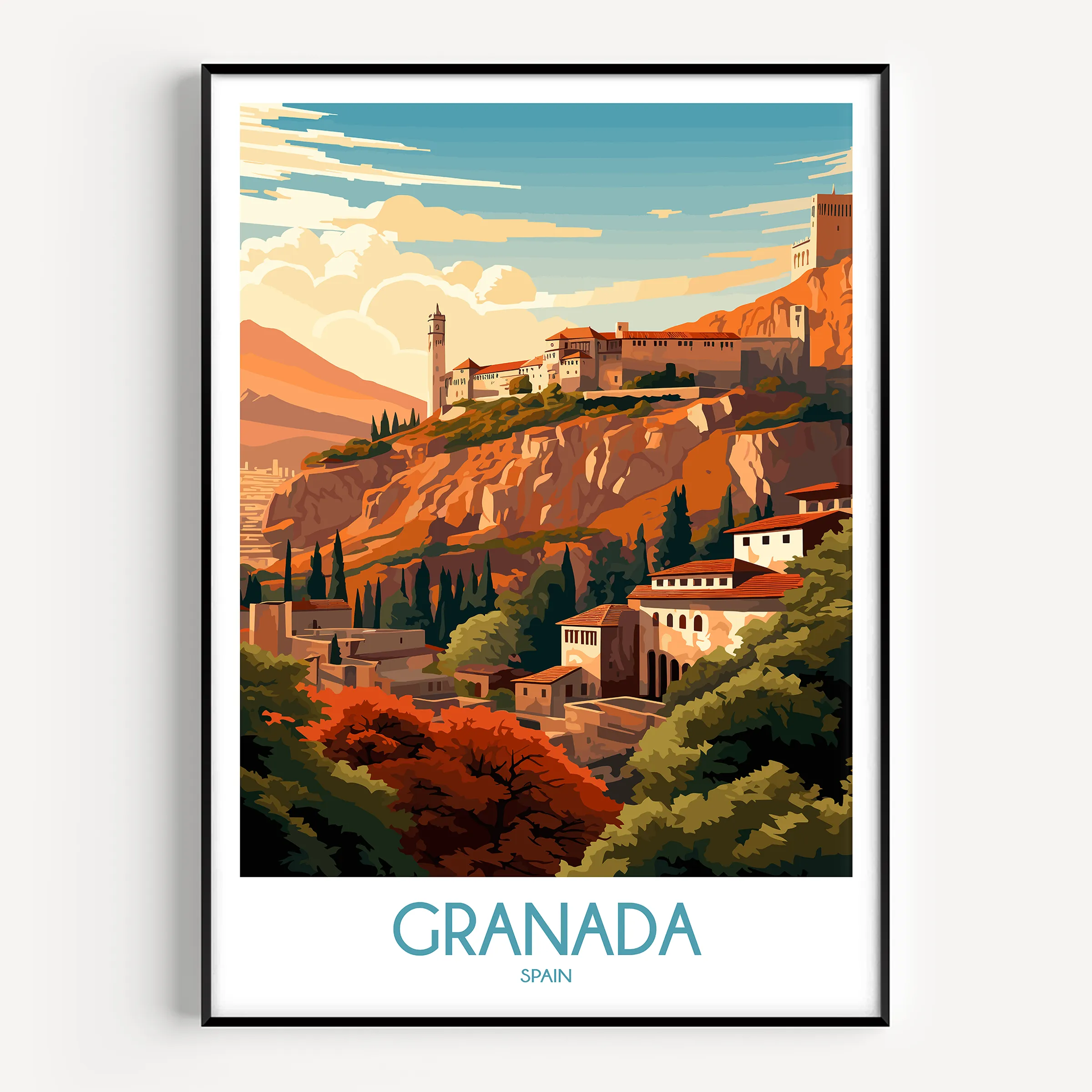 Granada Vintage Style Print