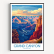 Grand Canyon Retro Travel Illustration