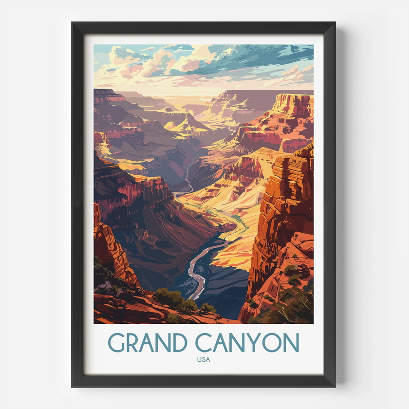 Grand Canyon Vintage Style Print
