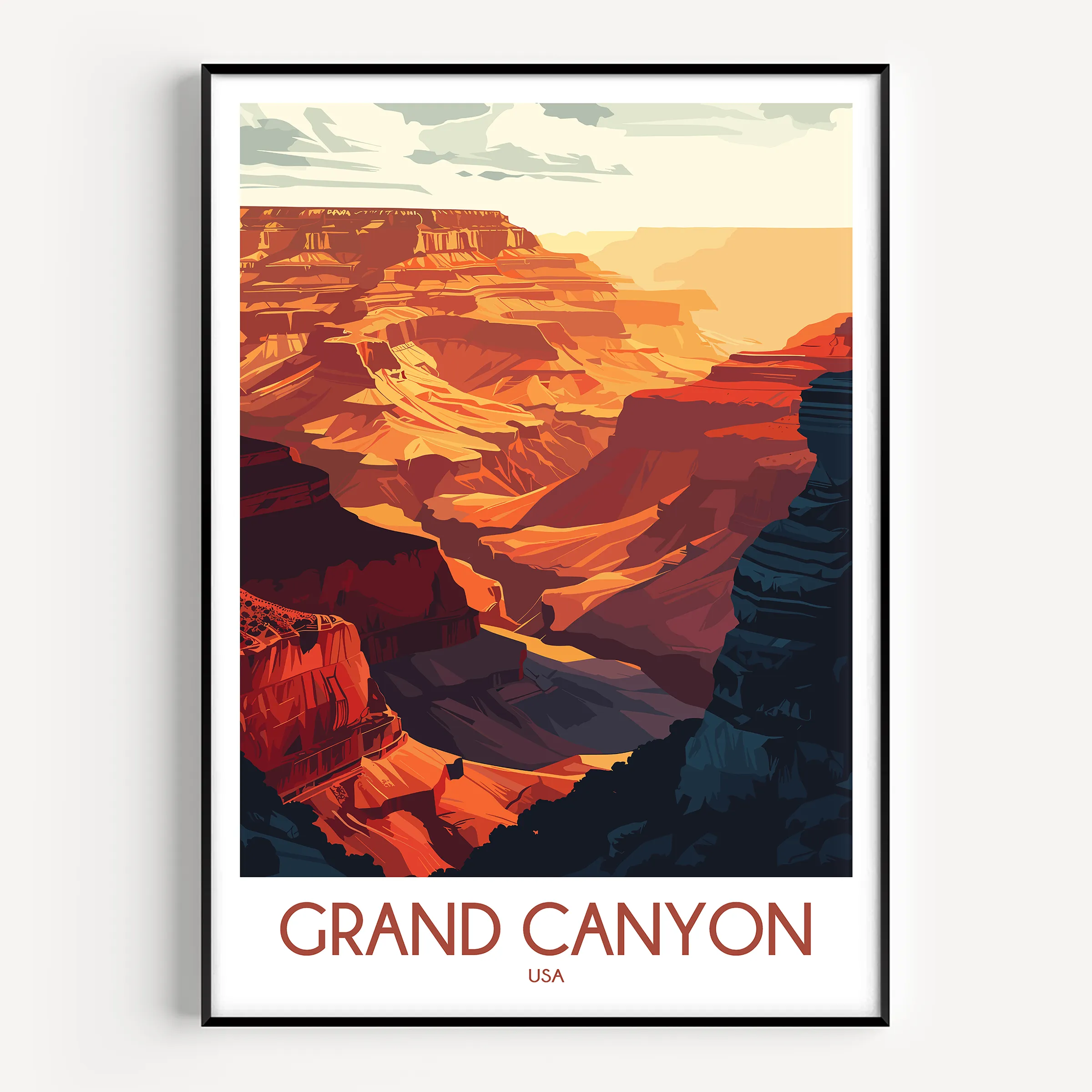Grand Canyon Vintage Style Print