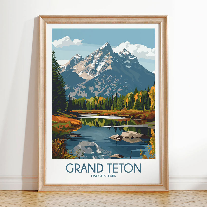 Grand Teton Minimalist Wall Art