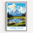 Grand Teton Modern Travel Poster