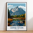 Grand Teton Vintage Style Print
