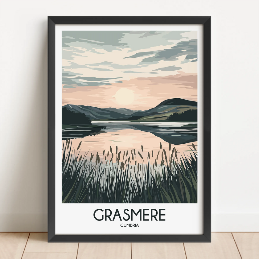 Grasmere Modern Travel Poster