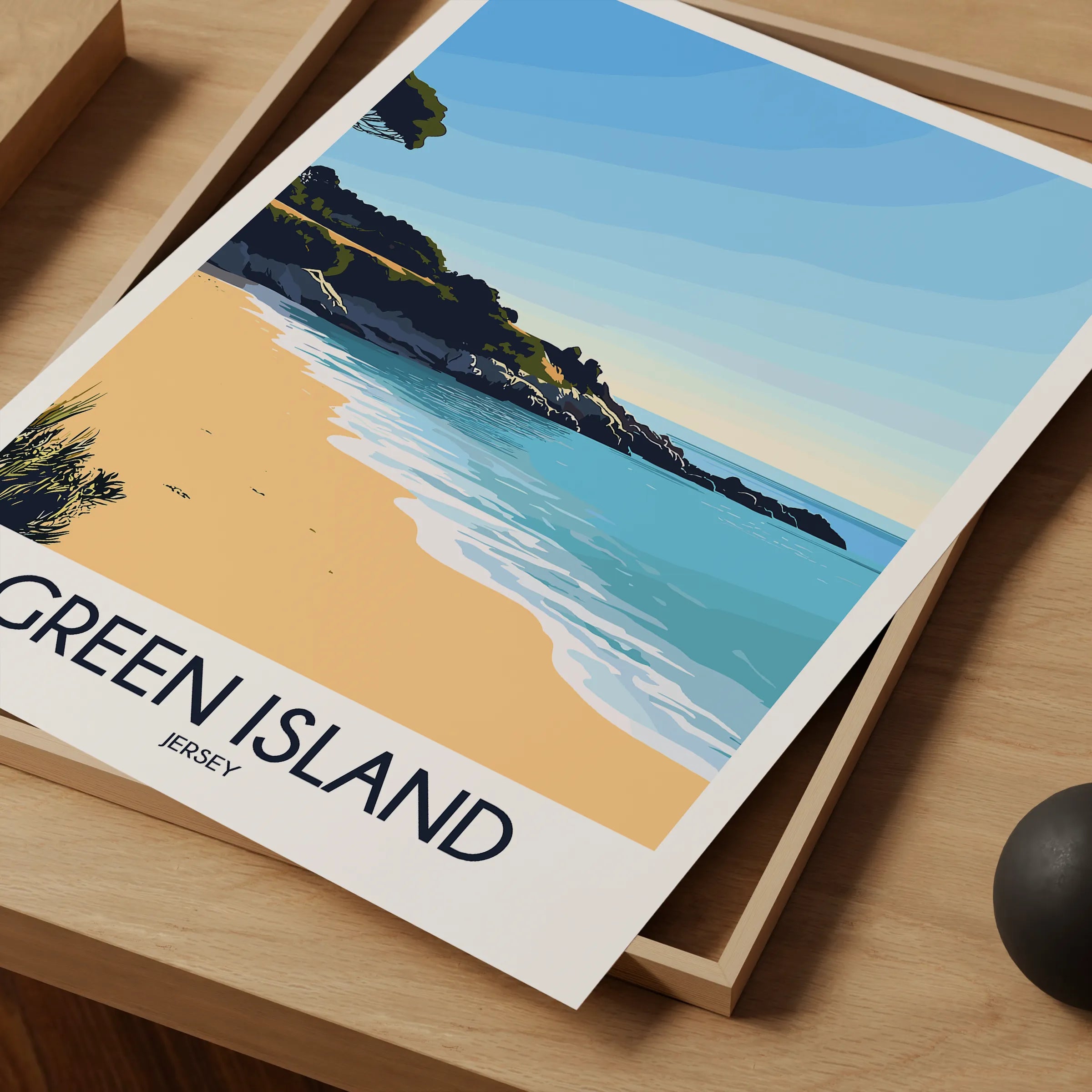 Green Island Minimalist Wall Art
