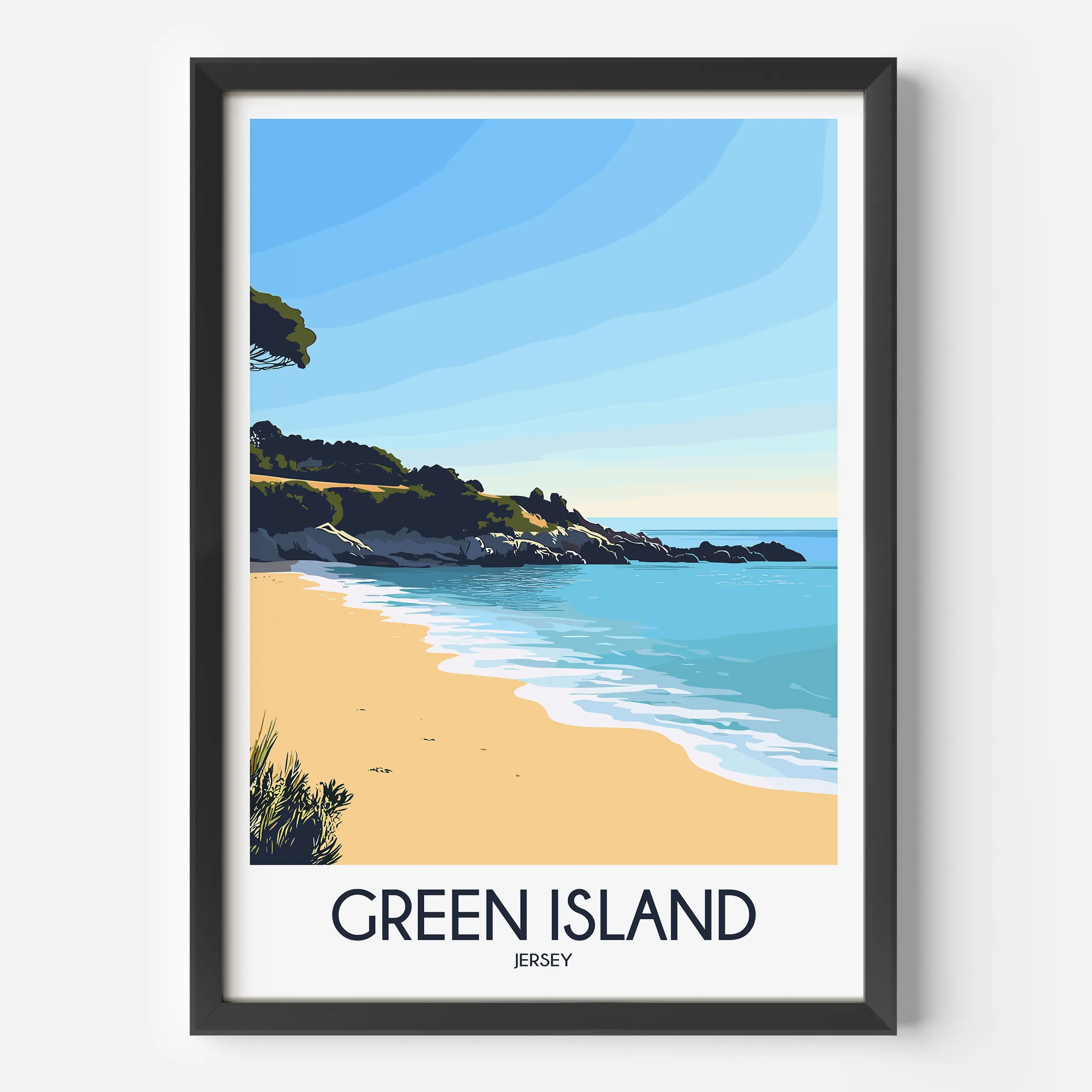 Green Island Modern Travel Poster
