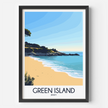 Green Island Modern Travel Poster