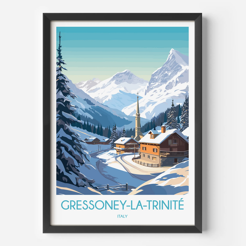 Gressoney Souvenir Poster Print