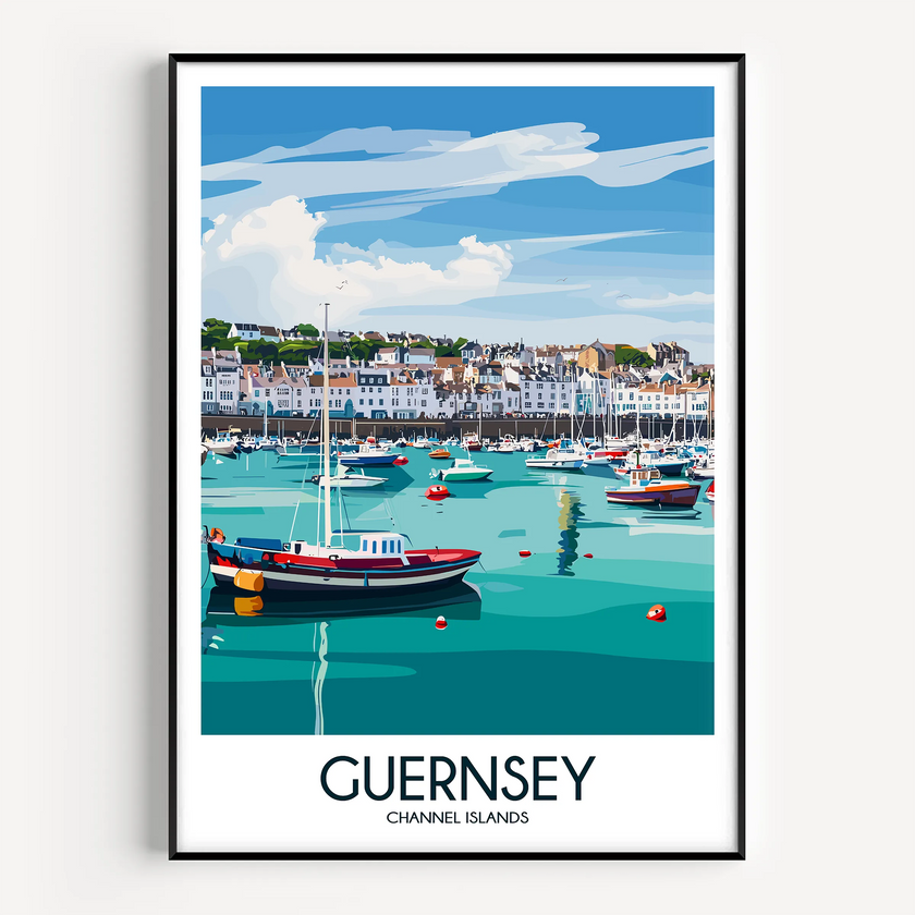 Guernsey Modern Travel Poster