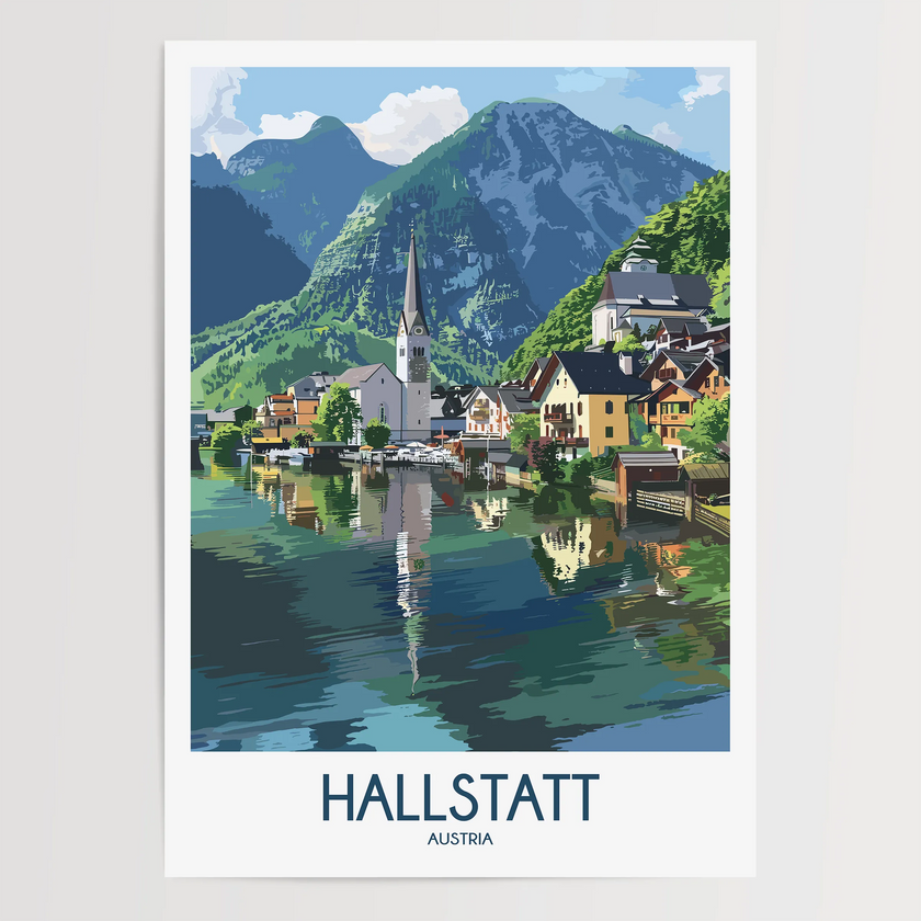 Hallstatt Destination Art Gift