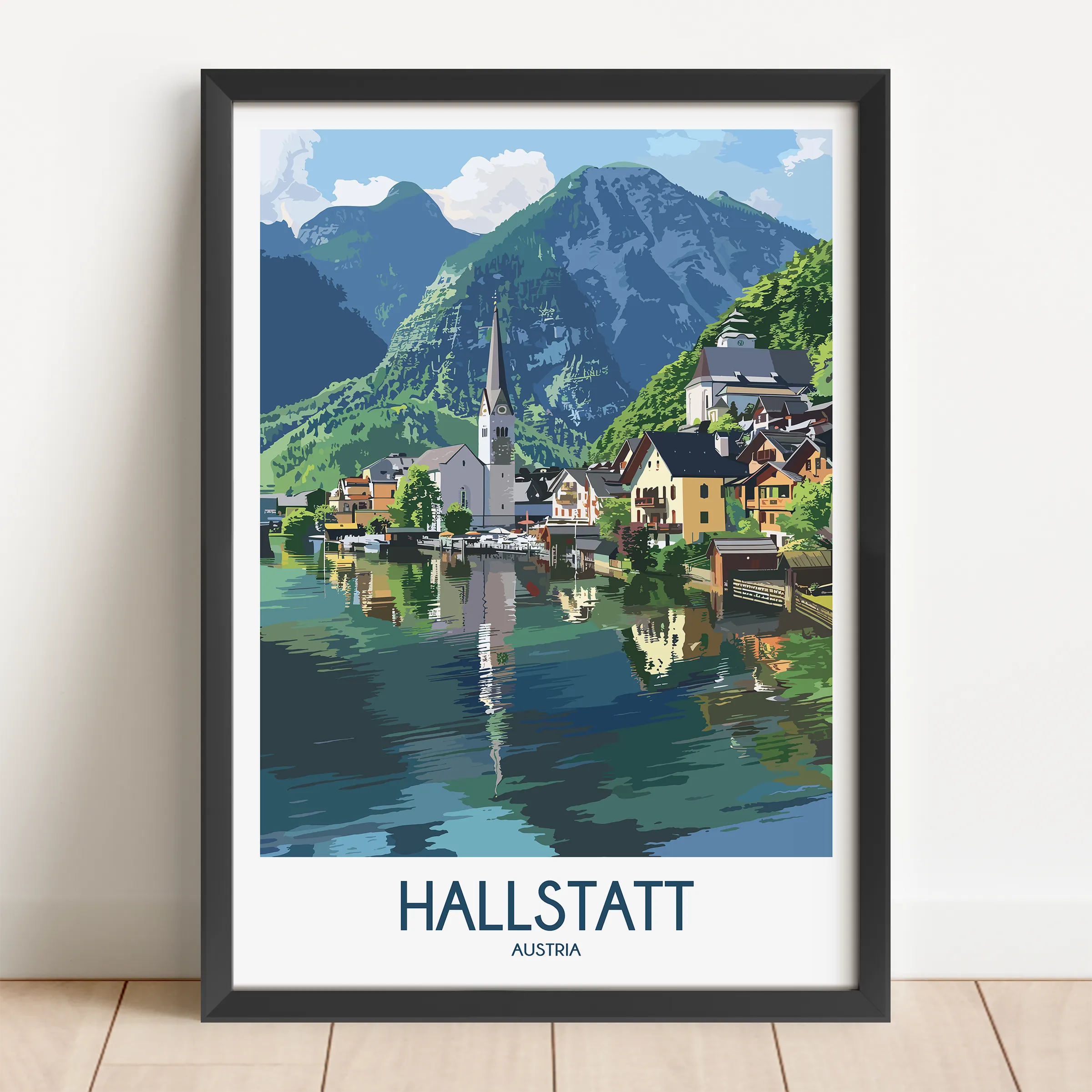 Hallstatt Minimalist Wall Art