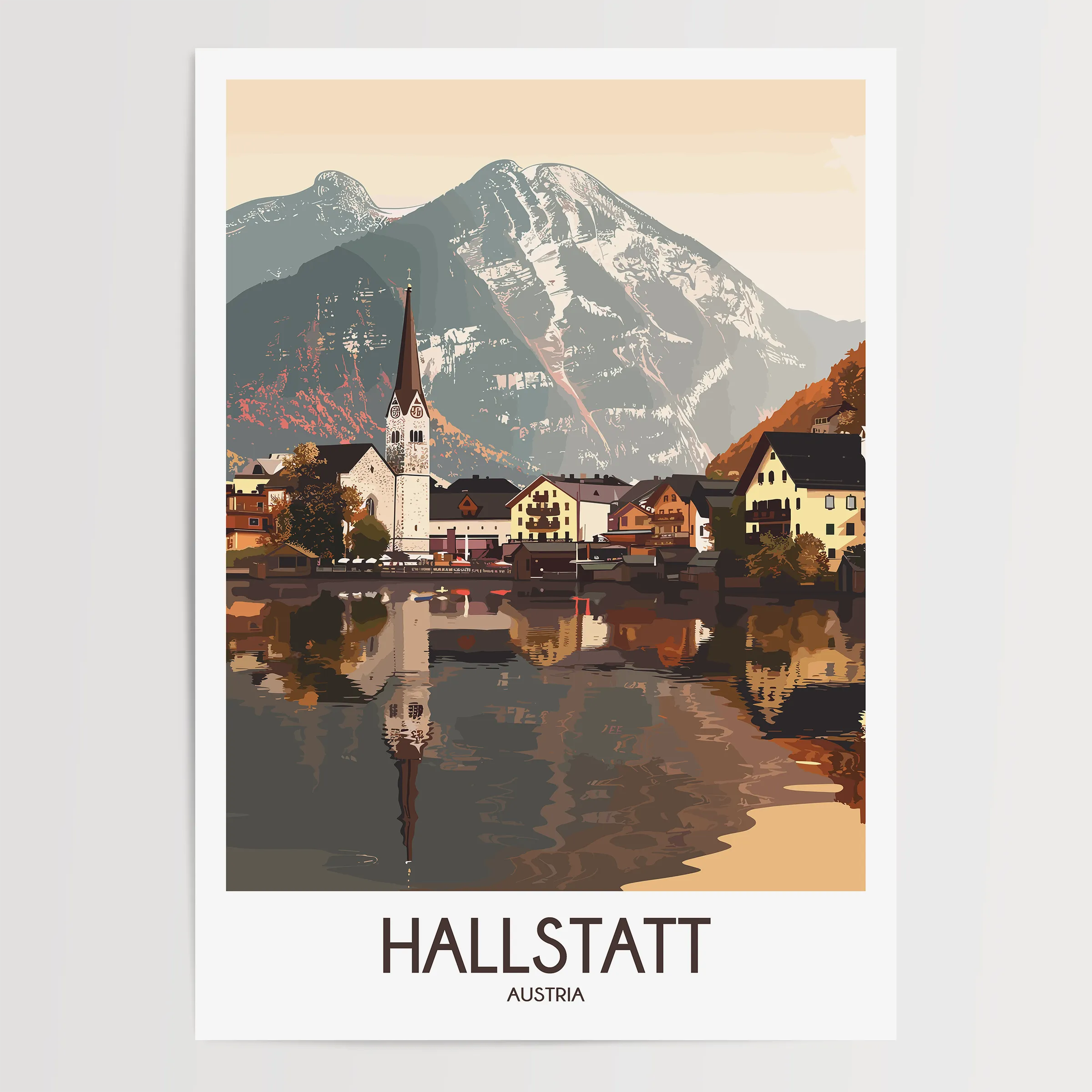 Hallstatt Scenic Landscape Art