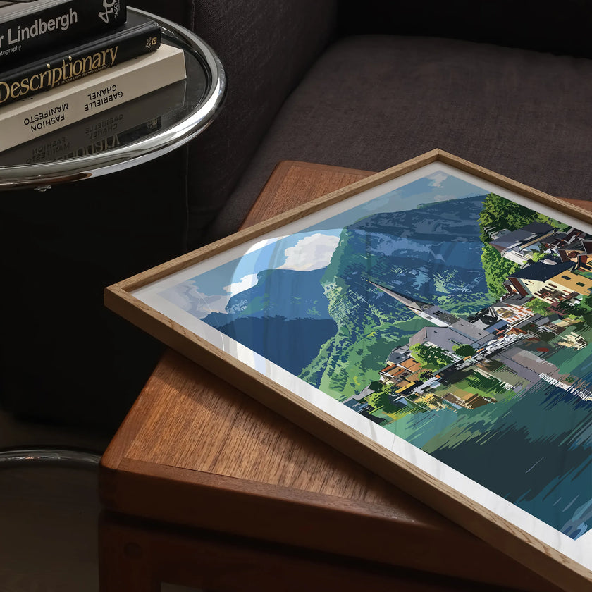 Hallstatt Vintage Style Print