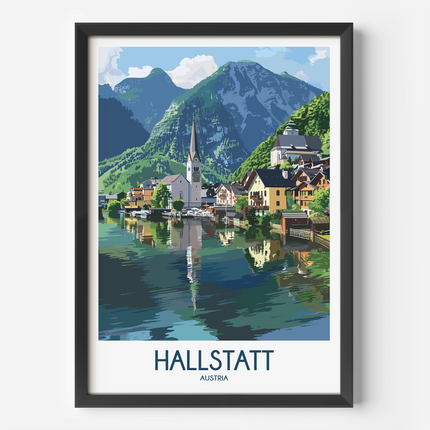 Hallstatt Vintage Style Print