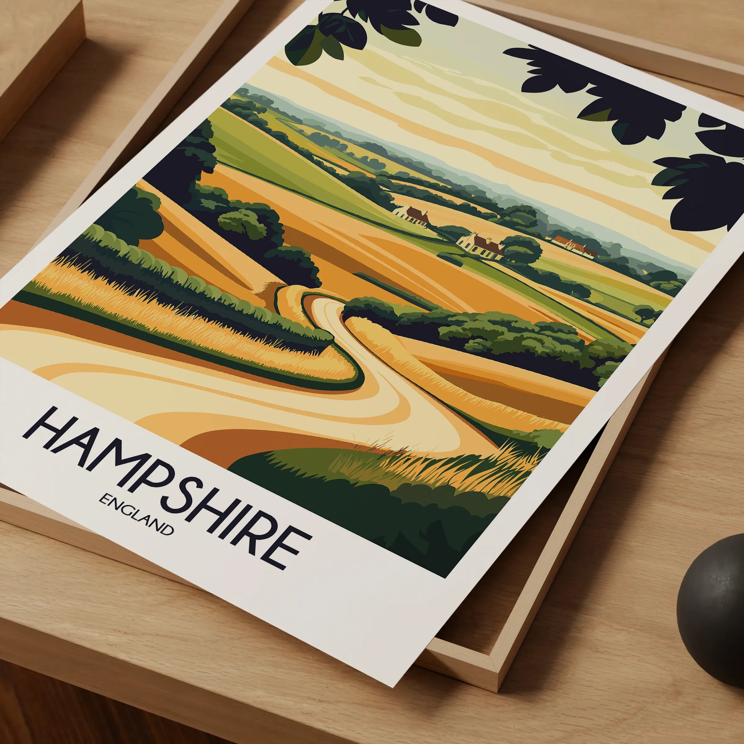 Hampshire Modern Travel Poster