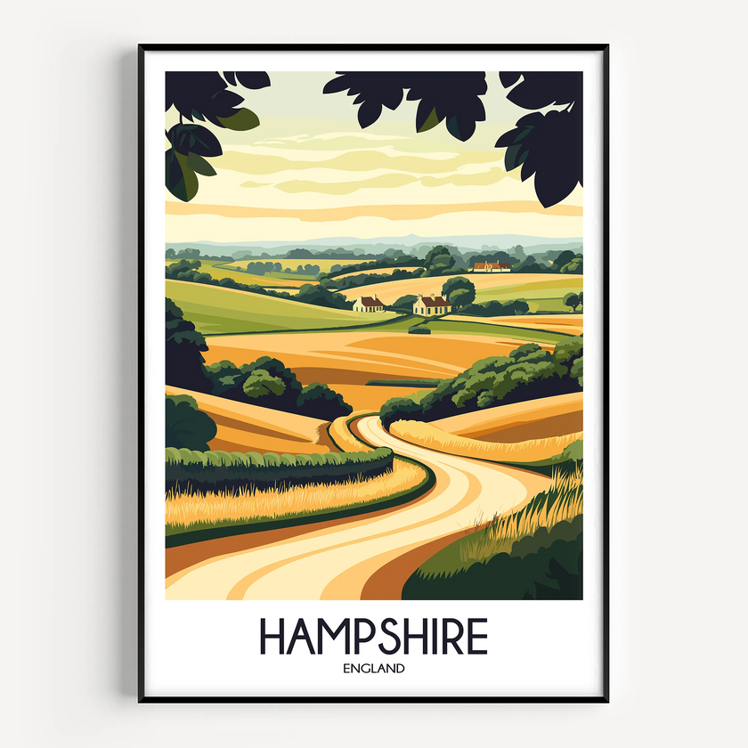 Hampshire Vintage Style Print