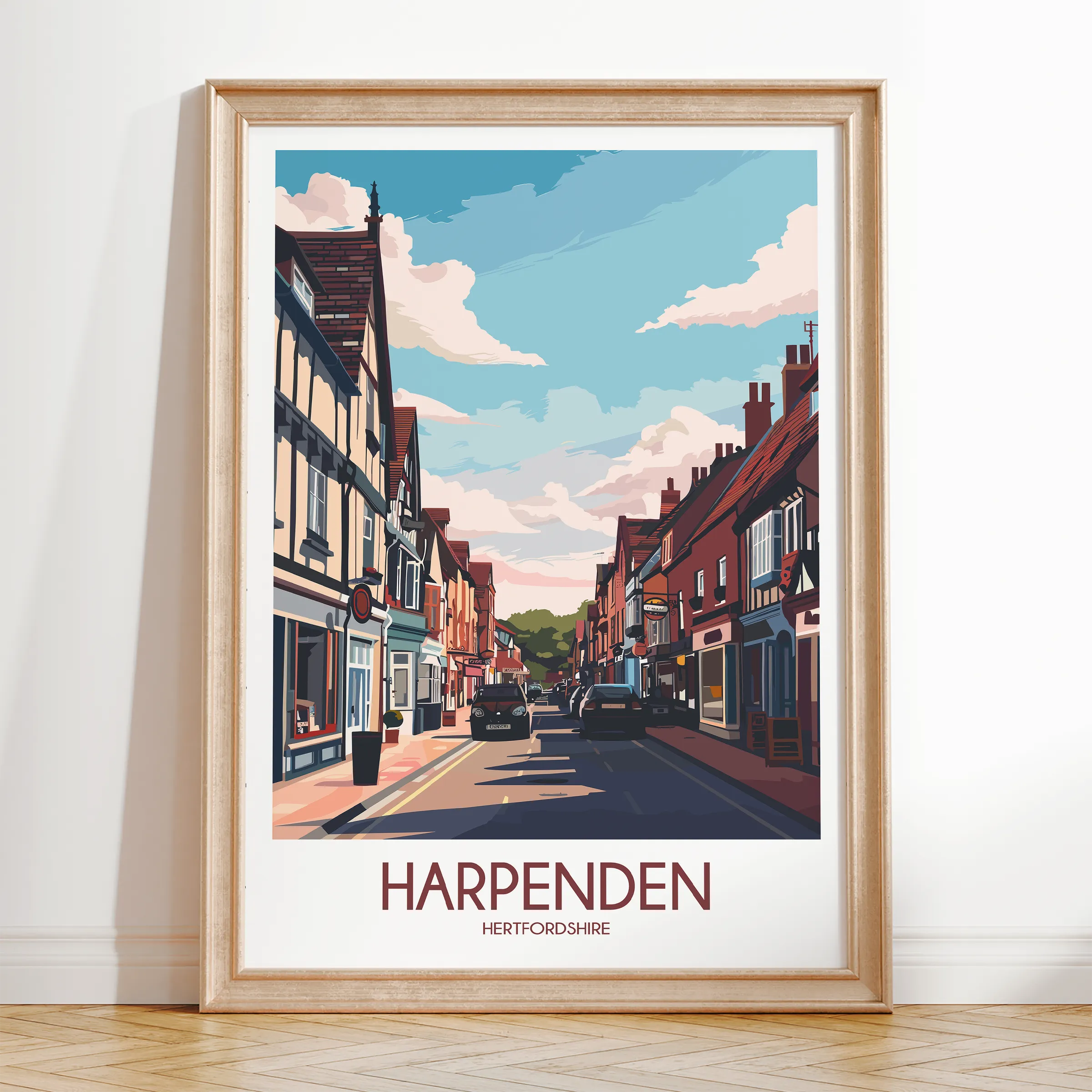 Harpenden Vintage Style Print