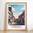 Harpenden Vintage Style Print