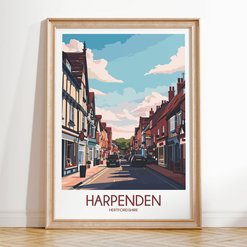 Harpenden Vintage Style Print