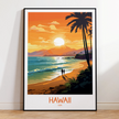 Hawaii Souvenir Poster Print