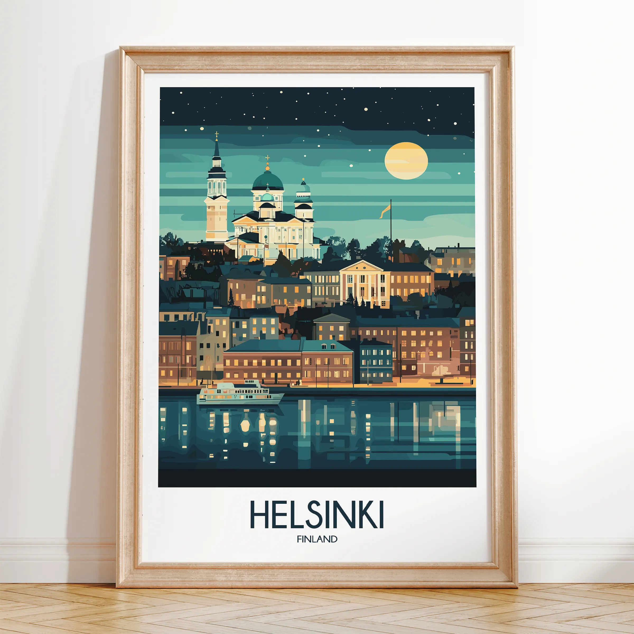 Helsinki Modern Travel Poster