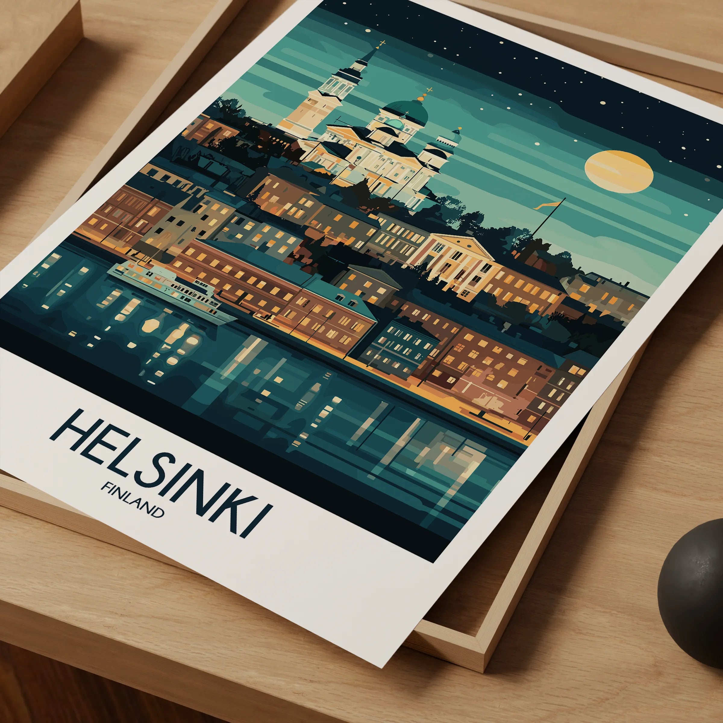 Helsinki Retro Travel Illustration