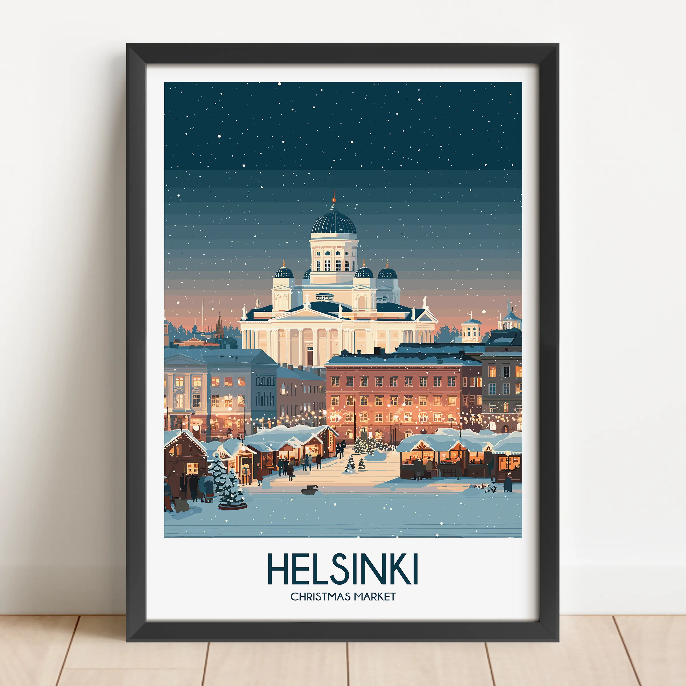 Helsinki Retro Travel Illustration
