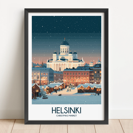 Helsinki Retro Travel Illustration