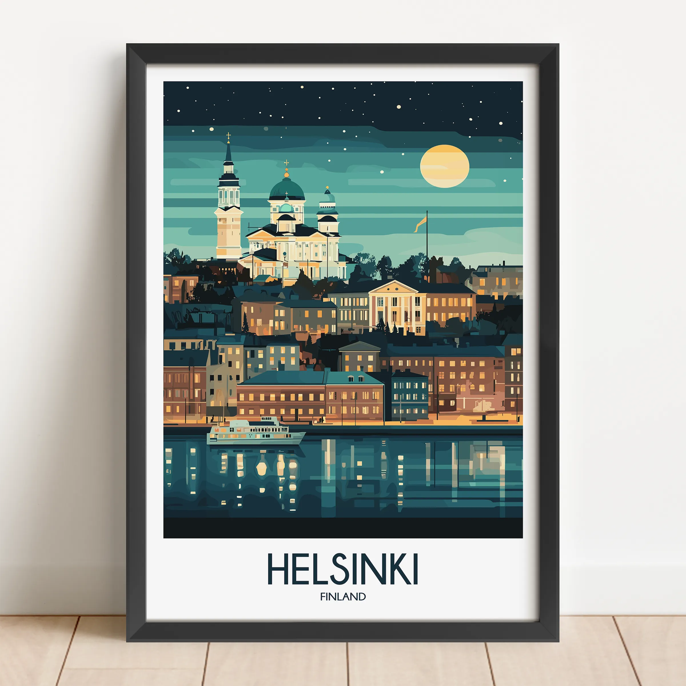 Helsinki Vintage Style Print