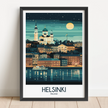 Helsinki Vintage Style Print