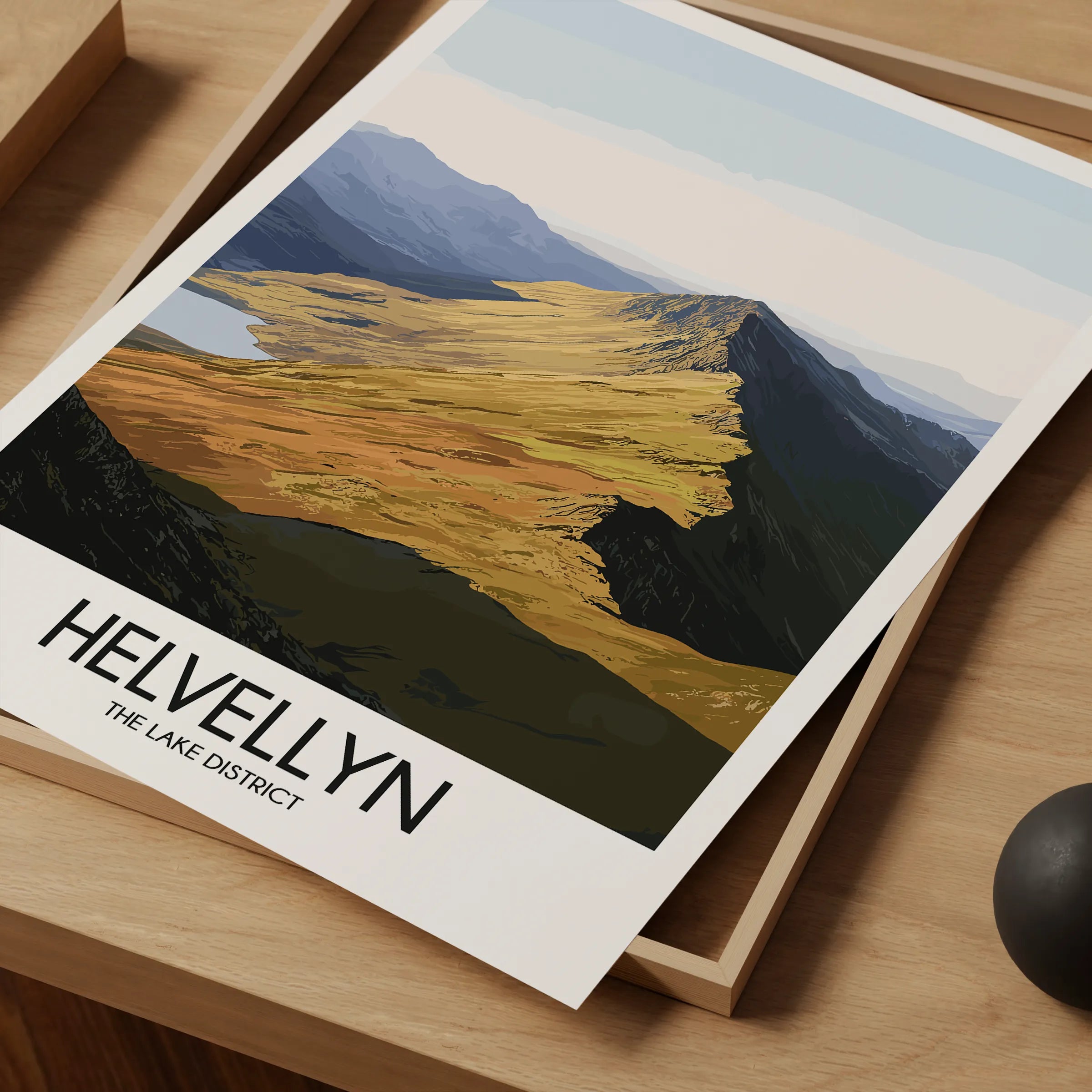 Helvellyn Retro Travel Illustration