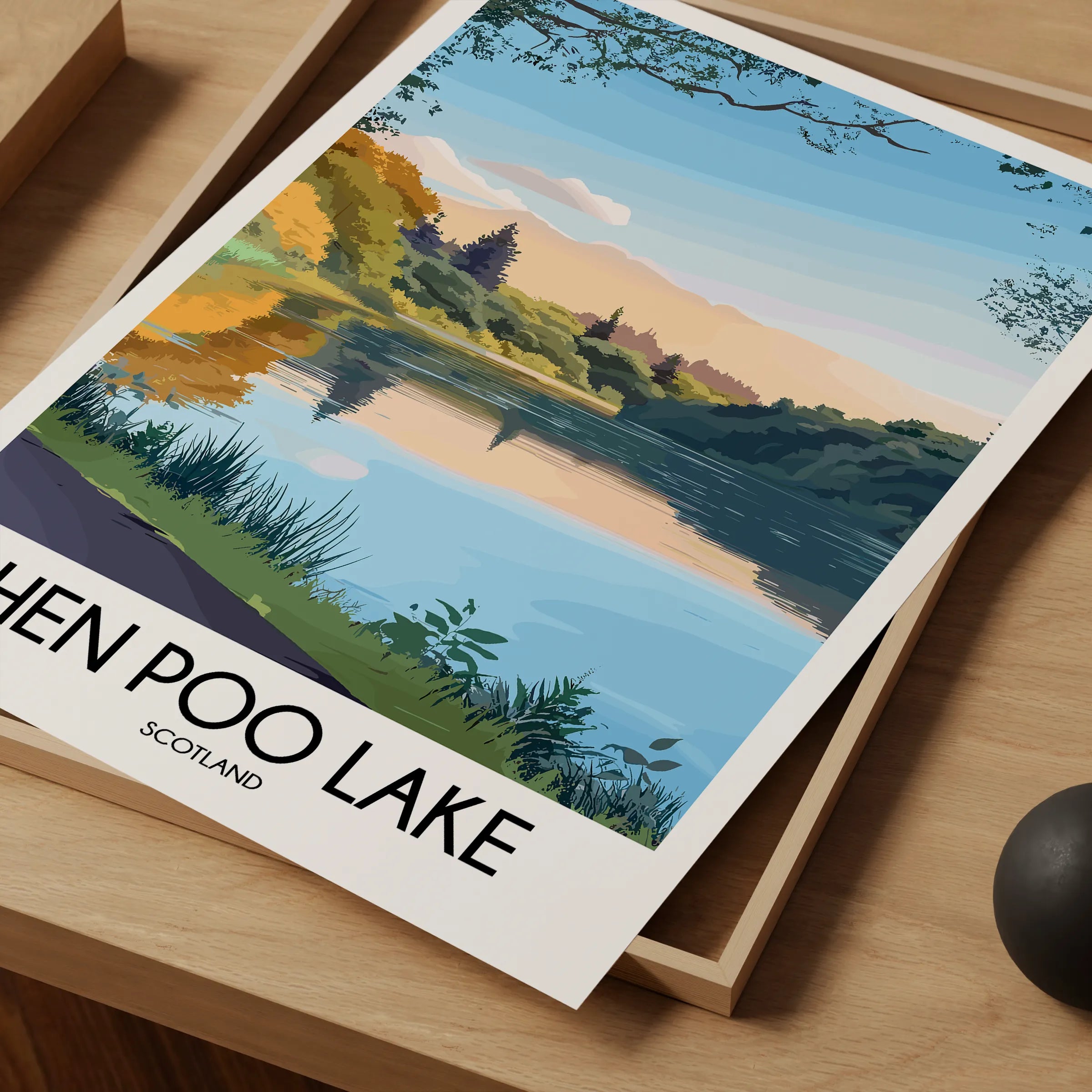 Hen Poo Lake Minimalist Wall Art