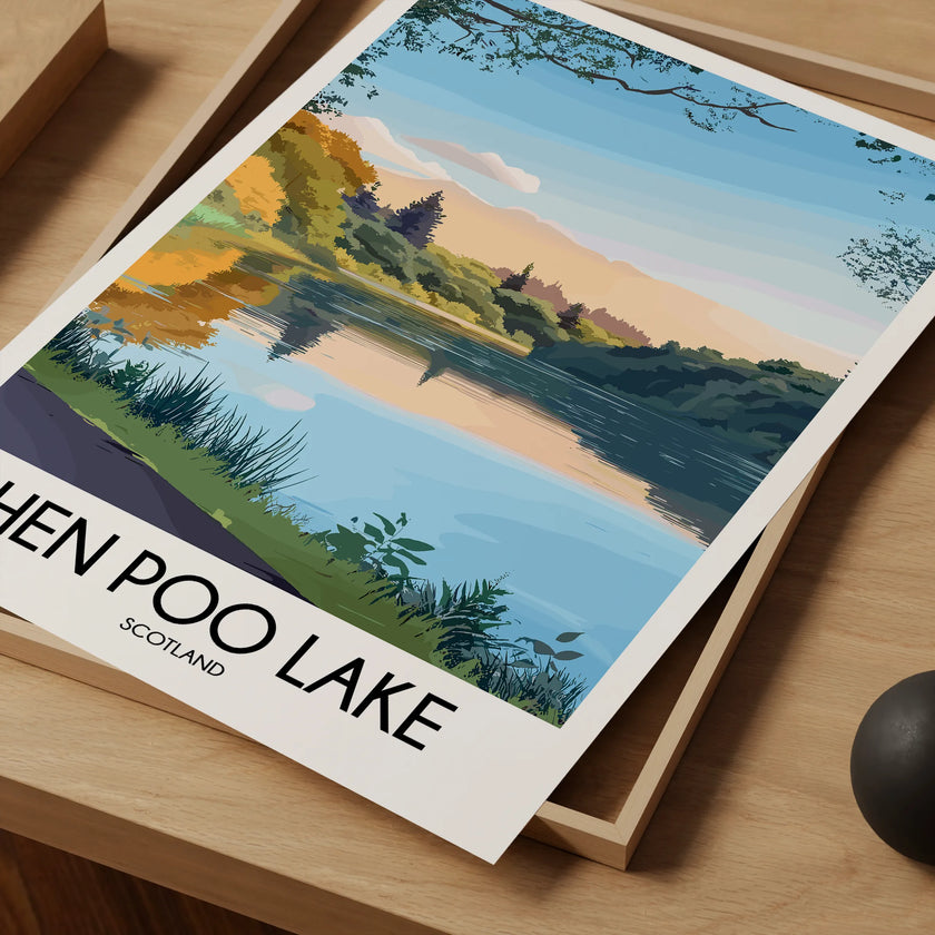 Hen Poo Lake Minimalist Wall Art