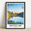 Hen Poo Lake Modern Travel Poster