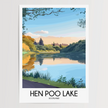 Hen Poo Lake Retro Travel Illustration